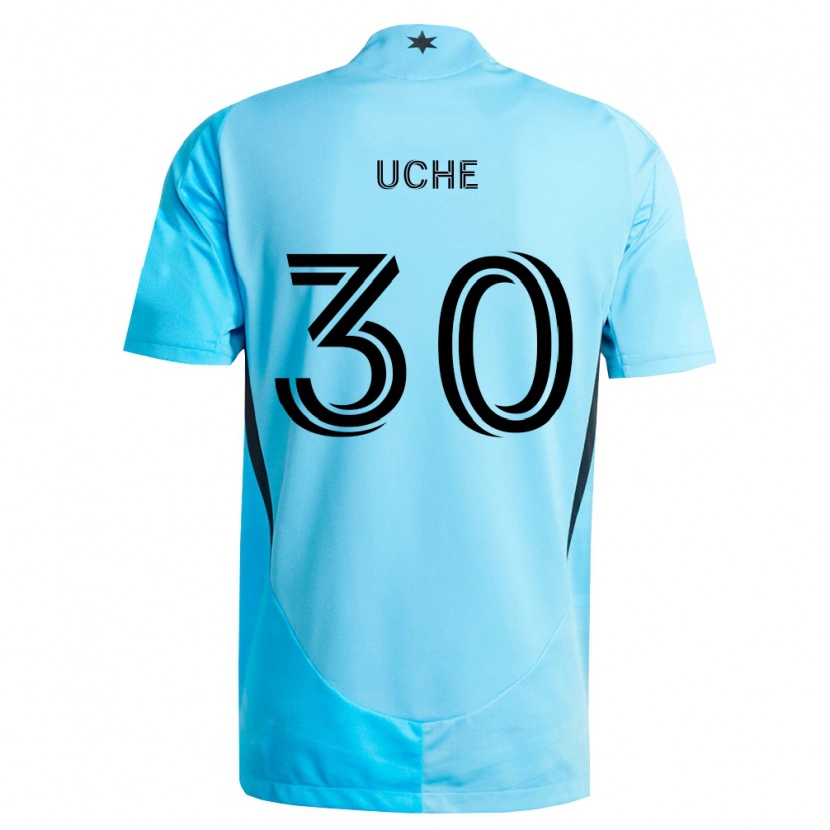 Danxen Mulher Camisola Cc Uche #30 Azul Claro Preto Alternativa 2026/27 Camisa