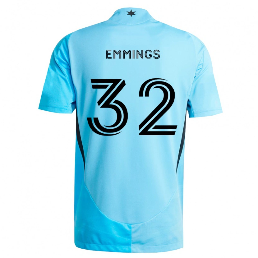 Danxen Mulher Camisola Fred Emmings #32 Azul Claro Preto Alternativa 2026/27 Camisa