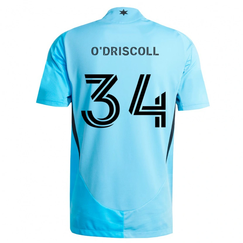Danxen Mulher Camisola Rory O'driscoll #34 Azul Claro Preto Alternativa 2026/27 Camisa