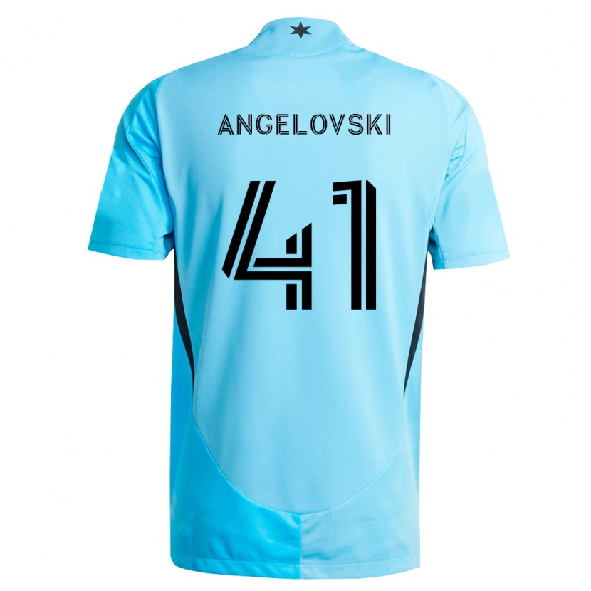 Danxen Mulher Camisola Lazar Angelovski #41 Azul Claro Preto Alternativa 2026/27 Camisa