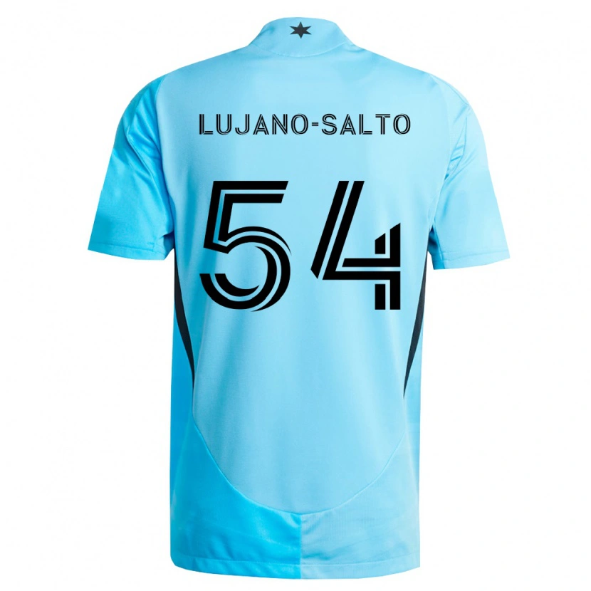 Danxen Mulher Camisola Ramon Lujano-Salto #54 Azul Claro Preto Alternativa 2026/27 Camisa
