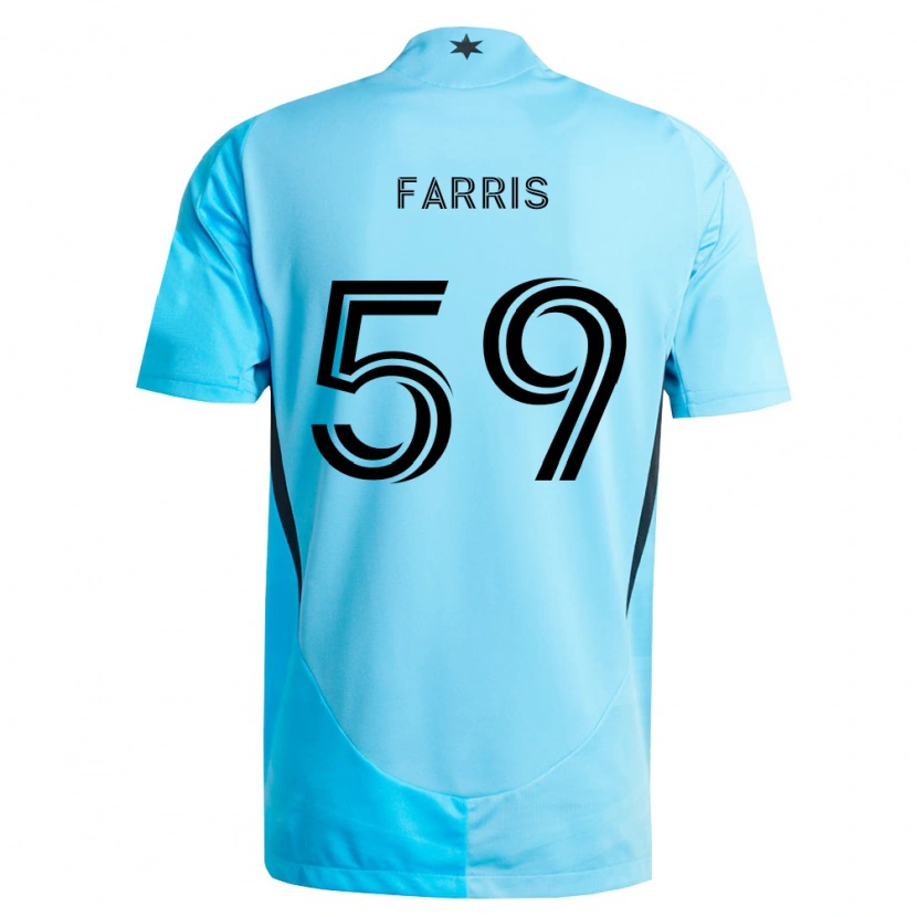 Danxen Mulher Camisola John Farris #59 Azul Claro Preto Alternativa 2026/27 Camisa