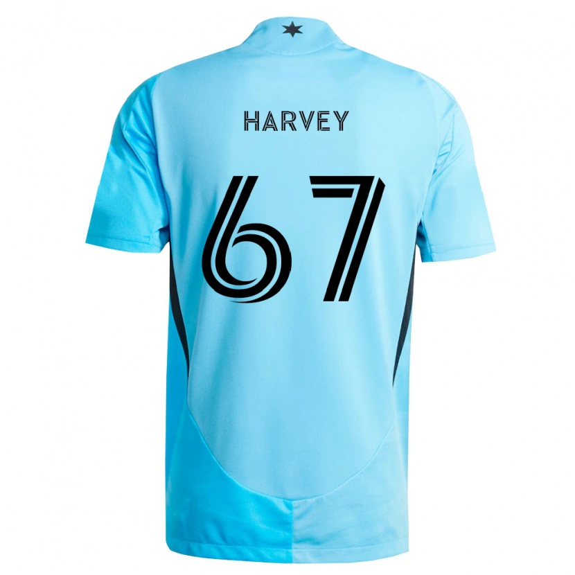 Danxen Mulher Camisola Carlos Harvey #67 Azul Claro Preto Alternativa 2026/27 Camisa
