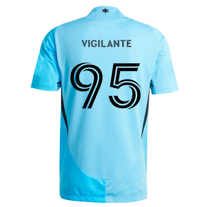 Danxen Mulher Camisola Sam Vigilante #95 Azul Claro Preto Alternativa 2026/27 Camisa
