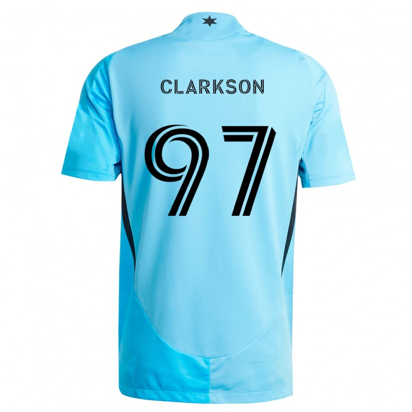 Danxen Mulher Camisola Jack Clarkson #97 Azul Claro Preto Alternativa 2026/27 Camisa