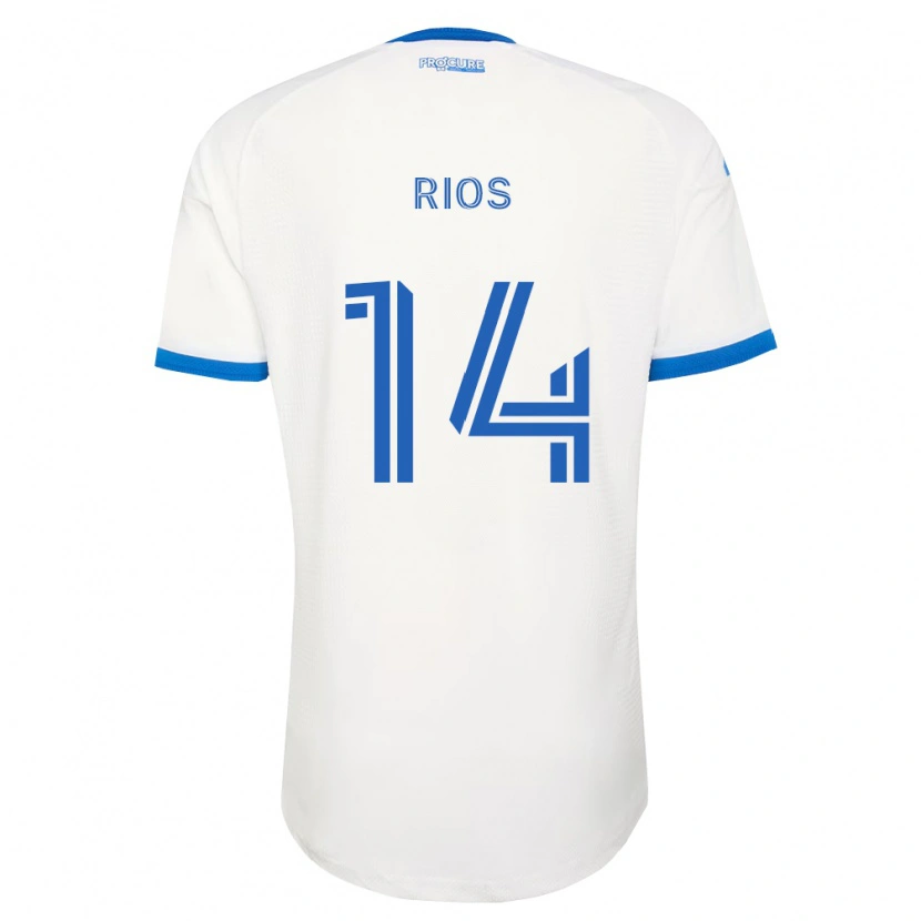 Danxen Mulher Camisola Daniel Ríos #14 Azul Celeste Branco Alternativa 2026/27 Camisa