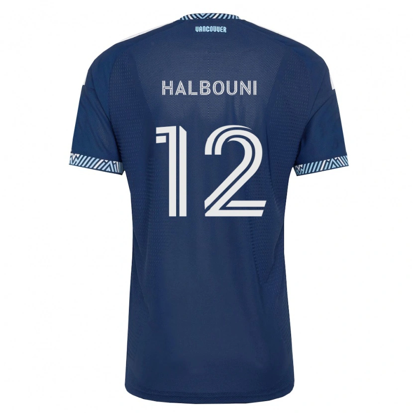 Danxen Mulher Camisola Belal Halbouni #12 Azul Profundo Branco Alternativa 2026/27 Camisa