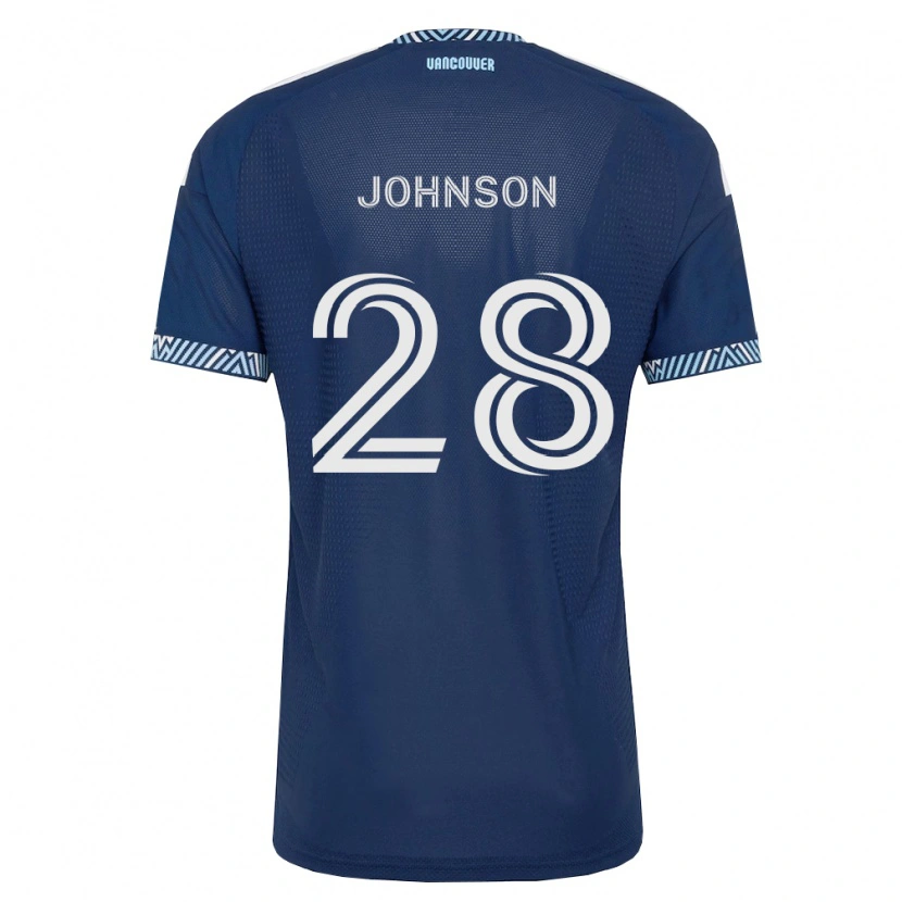 Danxen Mulher Camisola Tate Johnson #28 Azul Profundo Branco Alternativa 2026/27 Camisa
