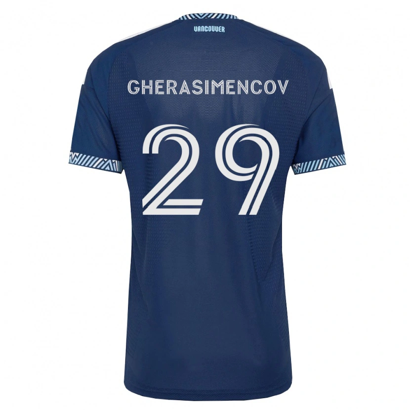 Danxen Mulher Camisola Mihail Gherasimencov #29 Azul Profundo Branco Alternativa 2026/27 Camisa