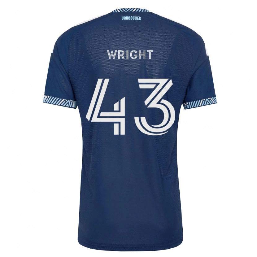 Danxen Mulher Camisola Trevor Wright #43 Azul Profundo Branco Alternativa 2026/27 Camisa