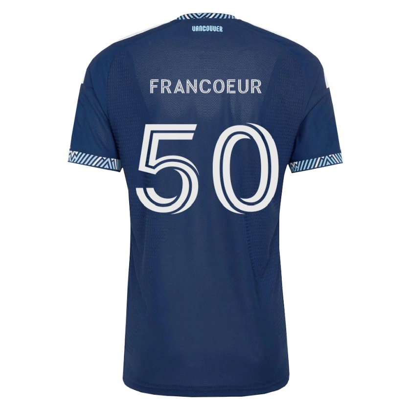 Danxen Mulher Camisola Isaac Francoeur #50 Azul Profundo Branco Alternativa 2026/27 Camisa
