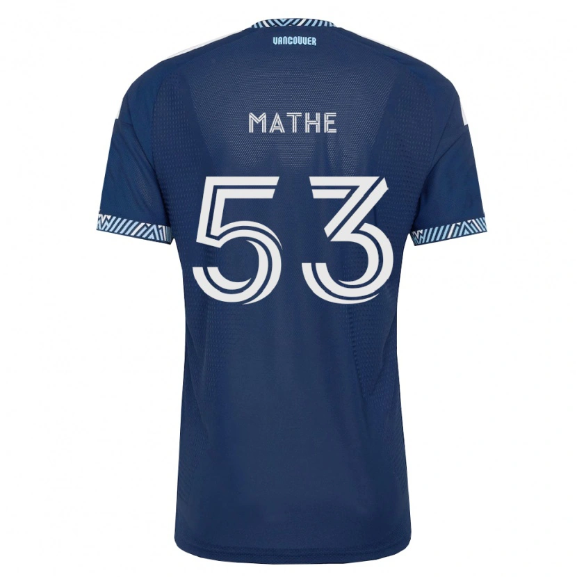 Danxen Mulher Camisola Immanuel Mathe #53 Azul Profundo Branco Alternativa 2026/27 Camisa