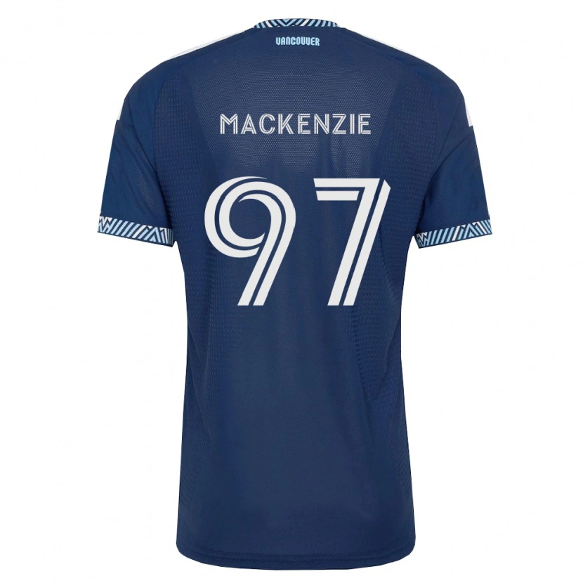 Danxen Mulher Camisola Liam Mackenzie #97 Azul Profundo Branco Alternativa 2026/27 Camisa