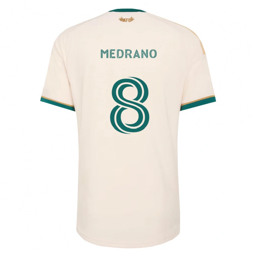 Danxen Mulher Camisola Keven Medrano #8 Verde Champanhe Alternativa 2026/27 Camisa