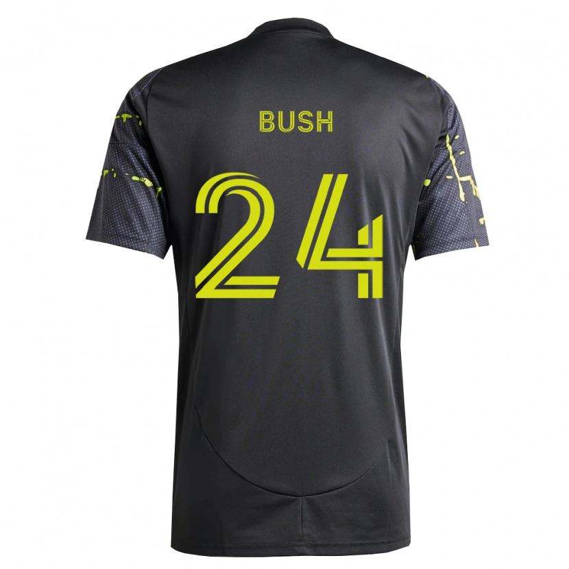Danxen Mulher Camisola Evan Bush #24 Amarelo Fluorescente Preto Alternativa 2026/27 Camisa