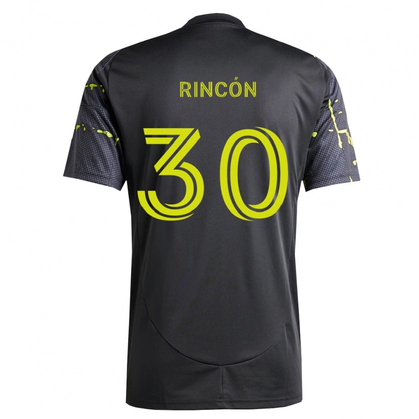 Danxen Mulher Camisola Nicolás Rincón #30 Amarelo Fluorescente Preto Alternativa 2026/27 Camisa