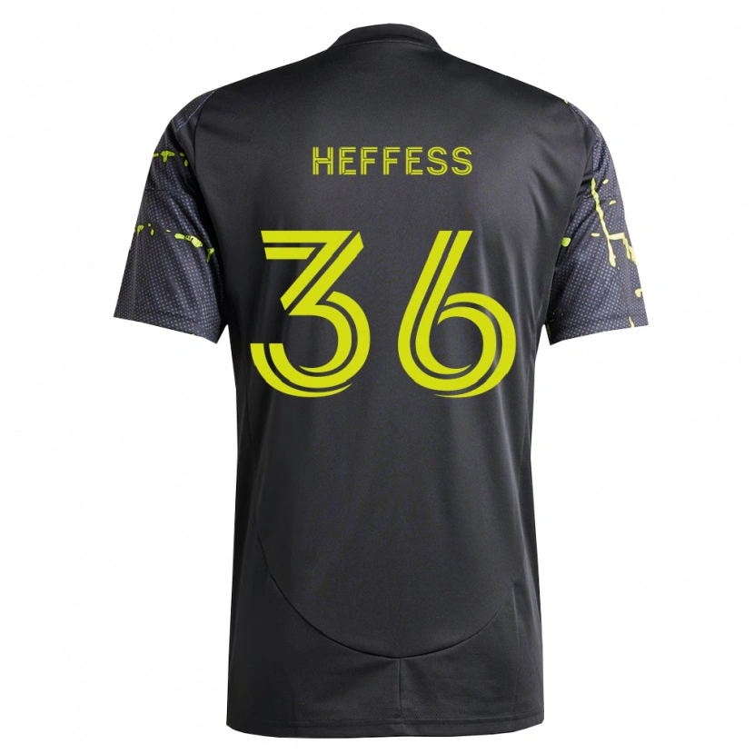 Danxen Mulher Camisola Isaac Heffess #36 Amarelo Fluorescente Preto Alternativa 2026/27 Camisa