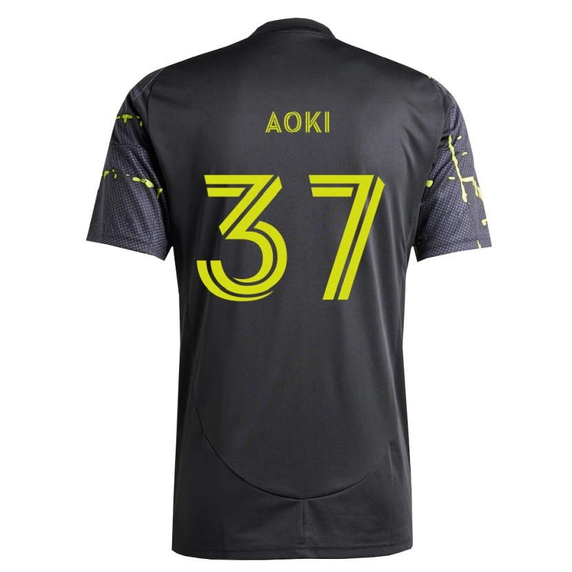 Danxen Mulher Camisola Rui Aoki #37 Amarelo Fluorescente Preto Alternativa 2026/27 Camisa