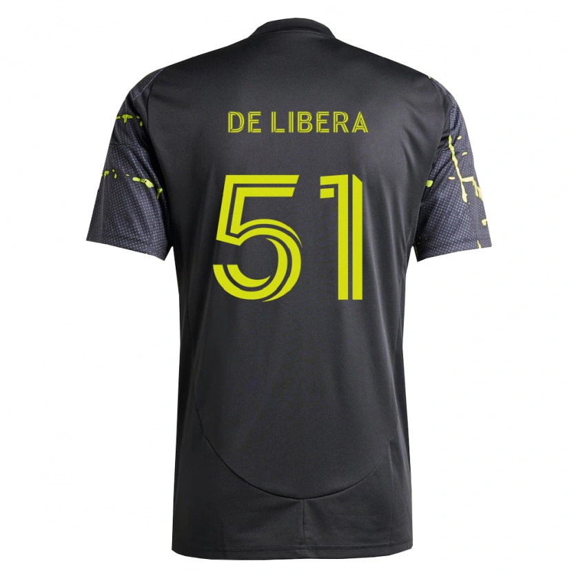 Danxen Mulher Camisola Giorgio De Libera #51 Amarelo Fluorescente Preto Alternativa 2026/27 Camisa