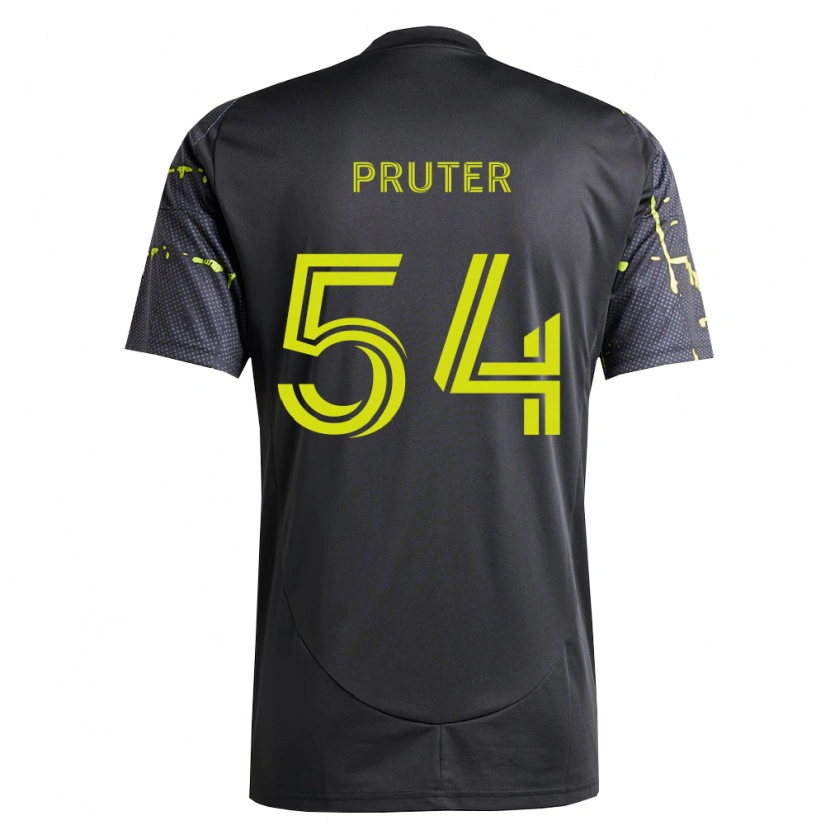 Danxen Mulher Camisola Luke Pruter #54 Amarelo Fluorescente Preto Alternativa 2026/27 Camisa