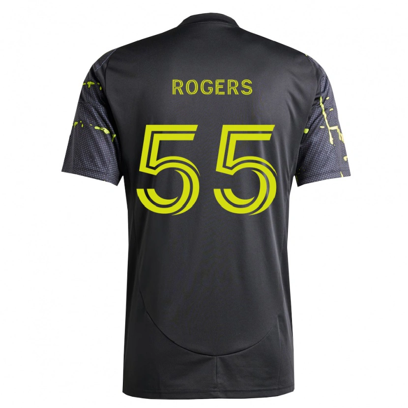Danxen Mulher Camisola Chris Rogers #55 Amarelo Fluorescente Preto Alternativa 2026/27 Camisa
