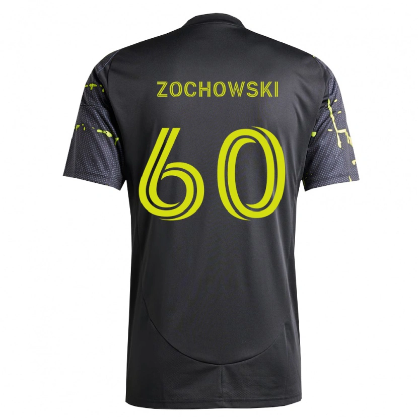 Danxen Mulher Camisola Alex Zochowski #60 Amarelo Fluorescente Preto Alternativa 2026/27 Camisa