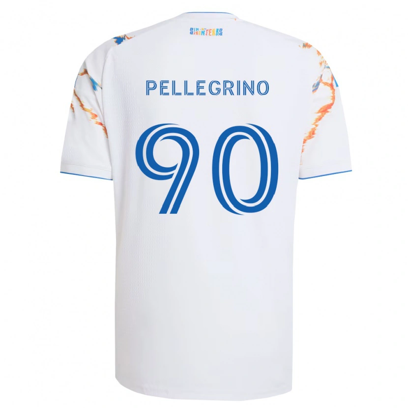 Danxen Mulher Camisola Amahl Pellegrino #90 Branco Laranja Azul Alternativa 2026/27 Camisa