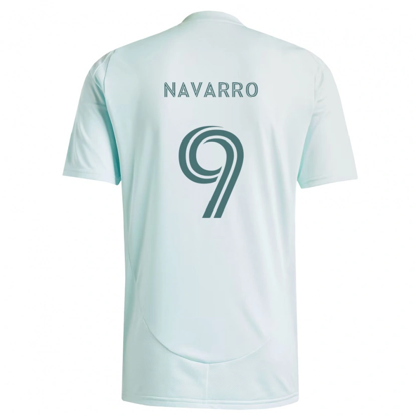 Danxen Mulher Camisola Rafael Navarro #9 Branco Verde Claro Alternativa 2026/27 Camisa