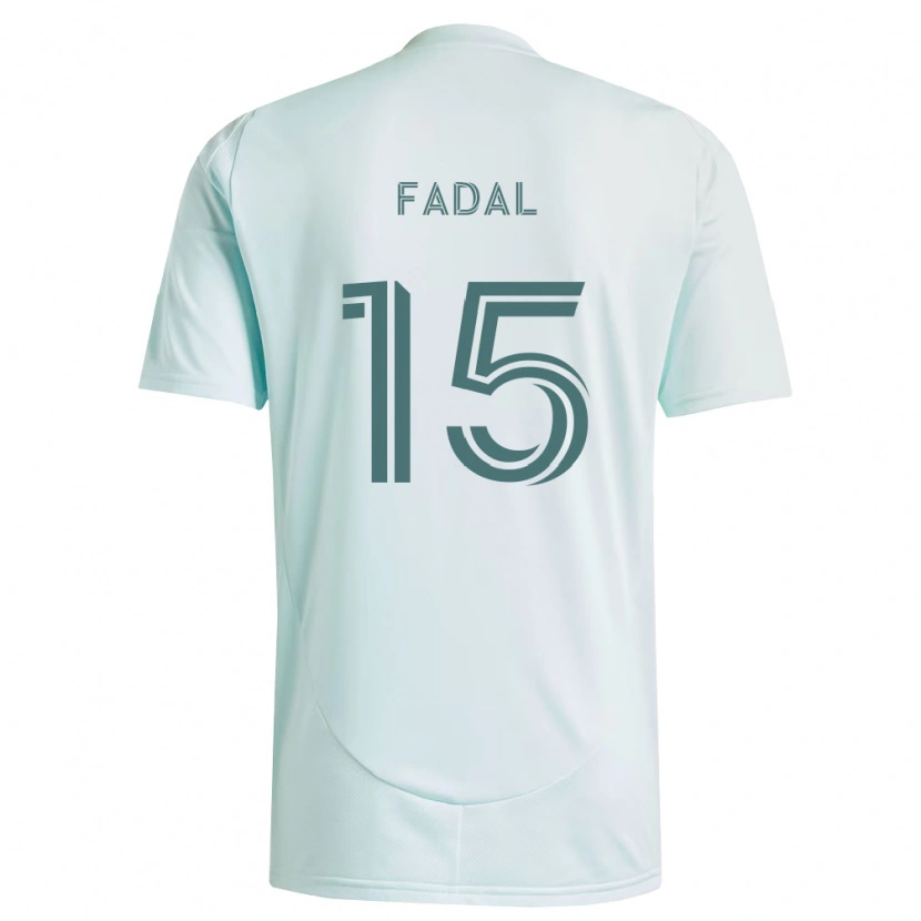 Danxen Mulher Camisola Ali Fadal #15 Branco Verde Claro Alternativa 2026/27 Camisa