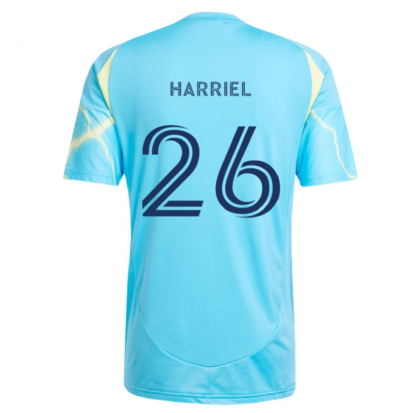 Danxen Mulher Camisola Nathan Harriel #26 Azul Claro Preto Amarelo Claro Alternativa 2026/27 Camisa