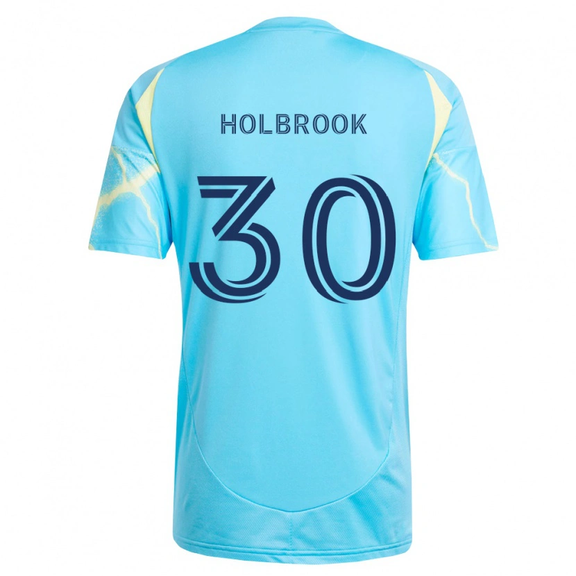 Danxen Mulher Camisola Pierce Holbrook #30 Azul Claro Preto Amarelo Claro Alternativa 2026/27 Camisa