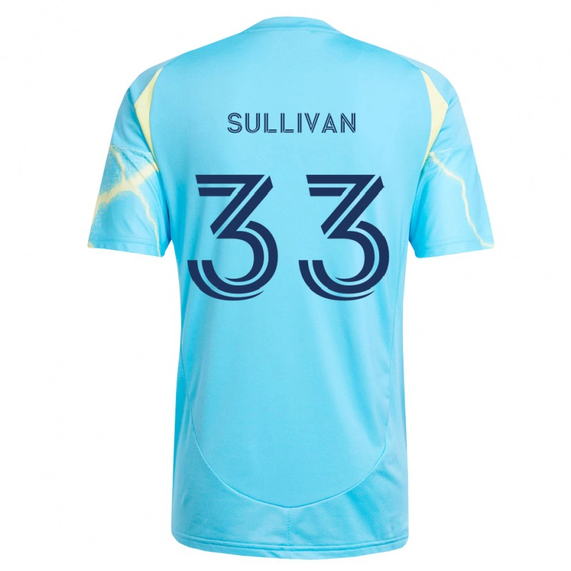 Danxen Mulher Camisola Quinn Sullivan #33 Azul Claro Preto Amarelo Claro Alternativa 2026/27 Camisa