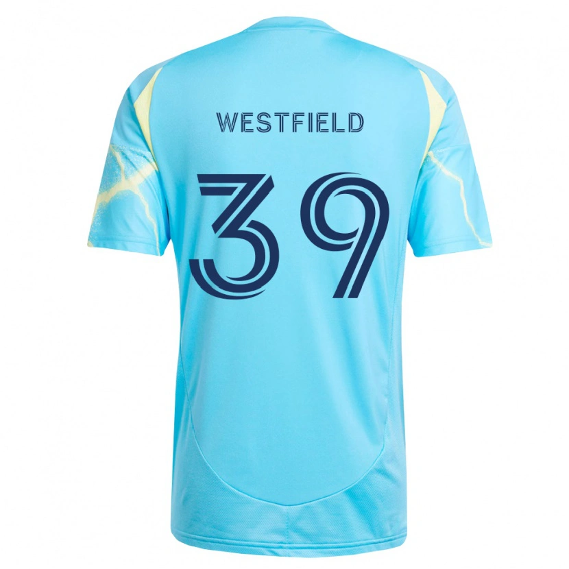 Danxen Mulher Camisola Frankie Westfield #39 Azul Claro Preto Amarelo Claro Alternativa 2026/27 Camisa