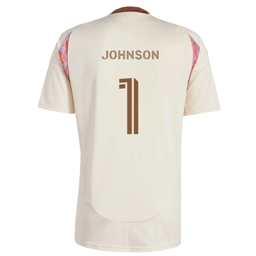 Danxen Mulher Camisola Sean Johnson #1 Rosa Off-White Alternativa 2026/27 Camisa