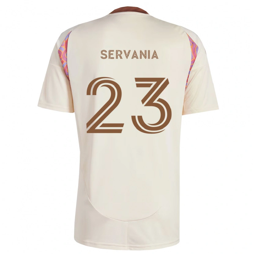 Danxen Mulher Camisola Brandon Servania #23 Rosa Off-White Alternativa 2026/27 Camisa
