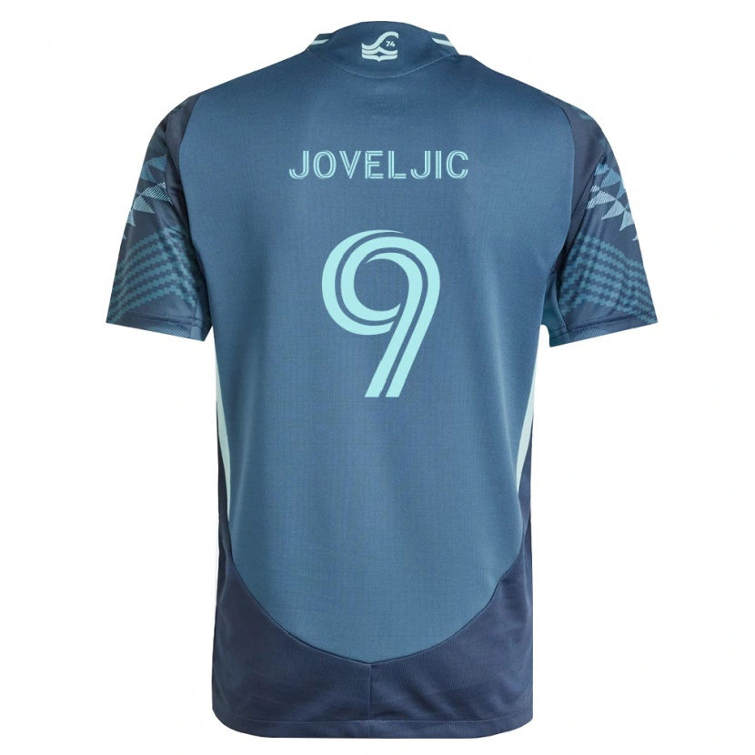 Danxen Mulher Camisola Dejan Joveljić #9 Azul Marinho Verde Alternativa 2026/27 Camisa