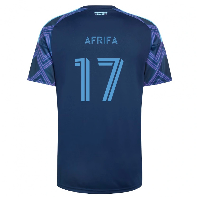 Danxen Mulher Camisola Stephen Afrifa #17 Azul Real Roxo Alternativa 2026/27 Camisa