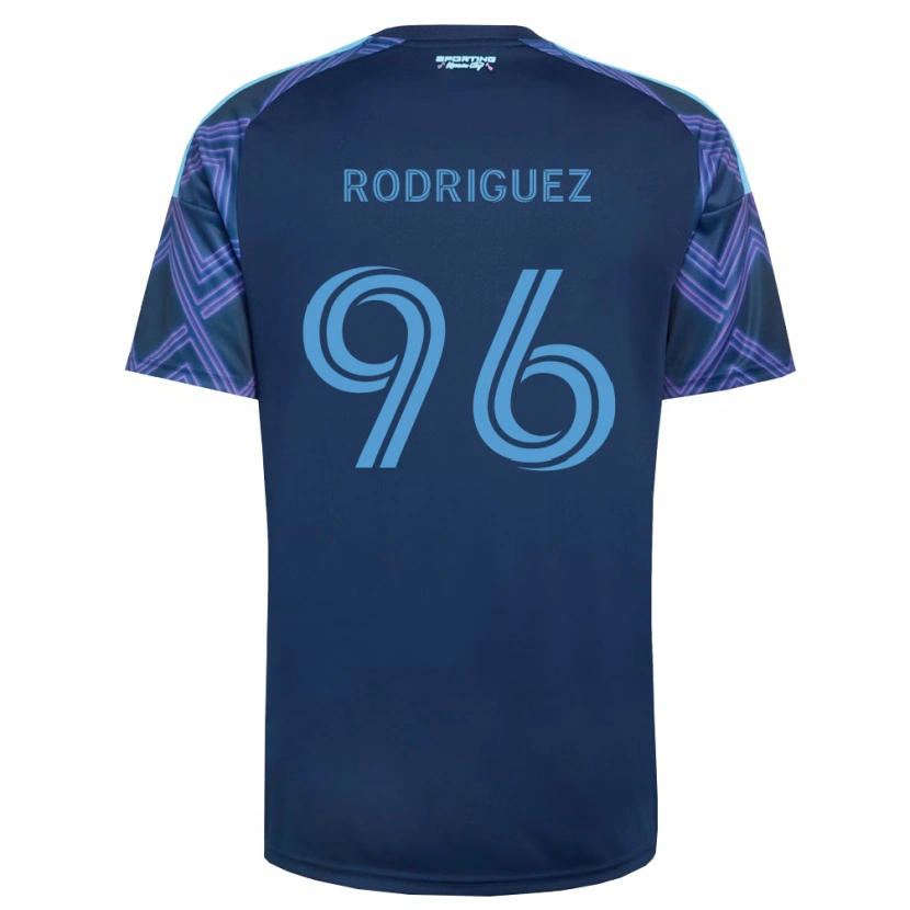 Danxen Mulher Camisola Missael Rodríguez #96 Azul Real Roxo Alternativa 2026/27 Camisa