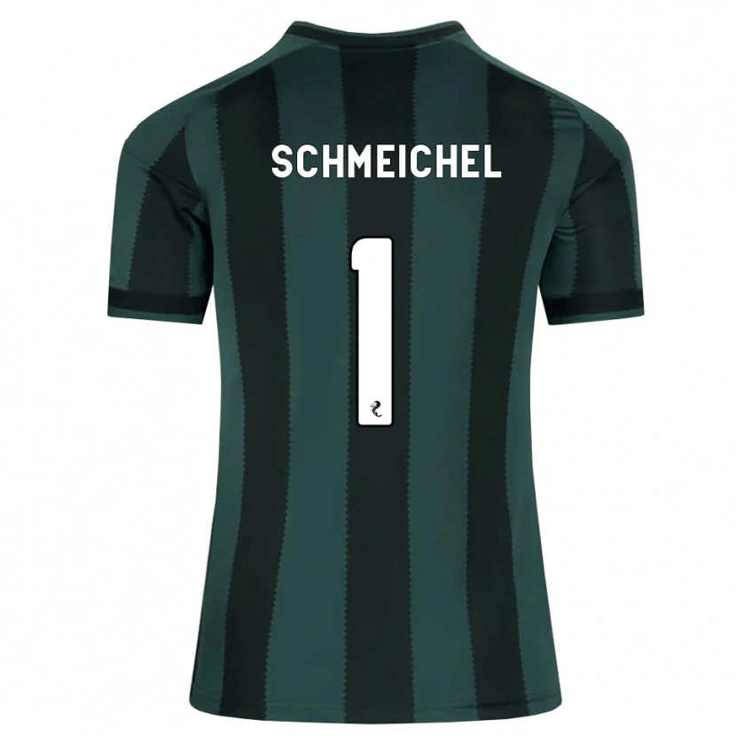 Danxen Mulher Camisola Kasper Schmeichel #1 Cinza Ardósia Escuro Preto Alternativa 2026/27 Camisa