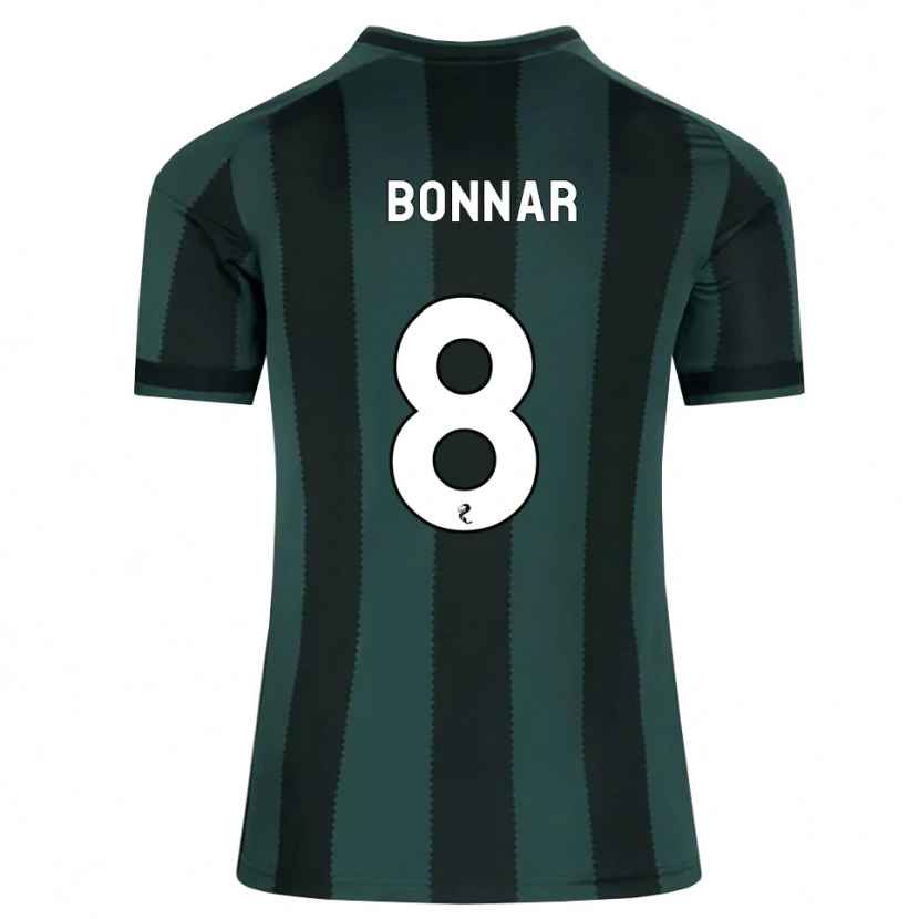 Danxen Mulher Camisola Jude Bonnar #8 Cinza Ardósia Escuro Preto Alternativa 2026/27 Camisa