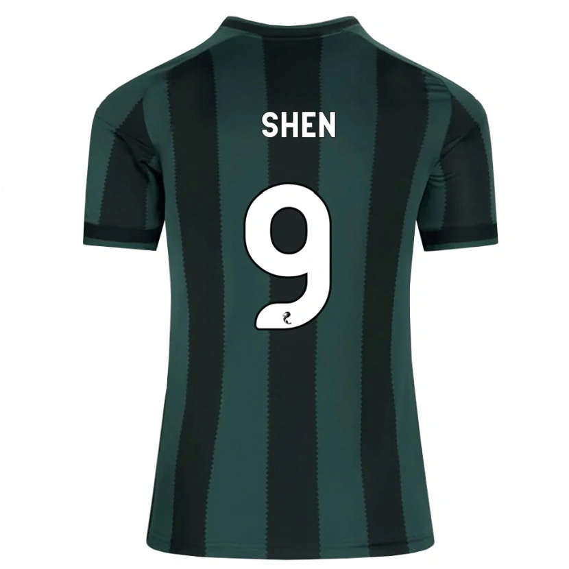 Danxen Mulher Camisola Shen Mengyu #9 Cinza Ardósia Escuro Preto Alternativa 2026/27 Camisa