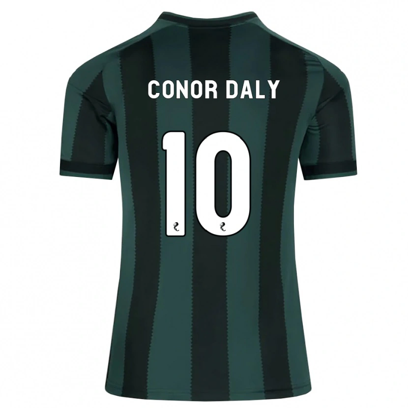 Danxen Mulher Camisola Conor Daly #10 Cinza Ardósia Escuro Preto Alternativa 2026/27 Camisa