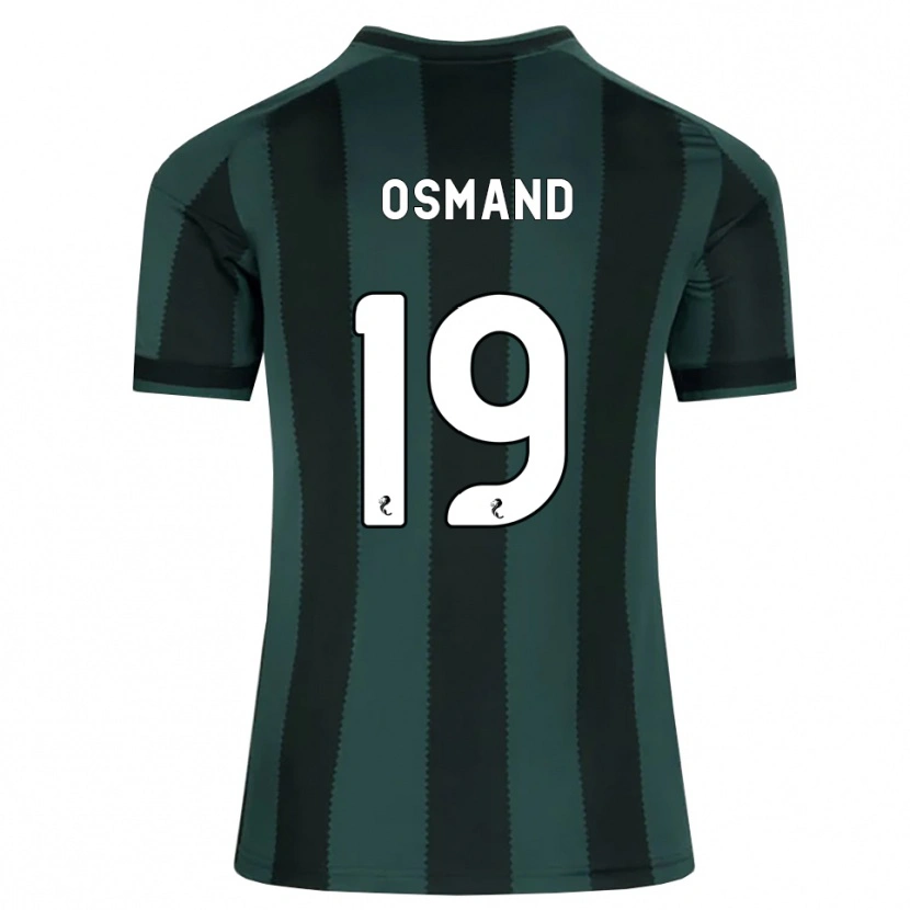 Danxen Mulher Camisola Callum Osmand #19 Cinza Ardósia Escuro Preto Alternativa 2026/27 Camisa