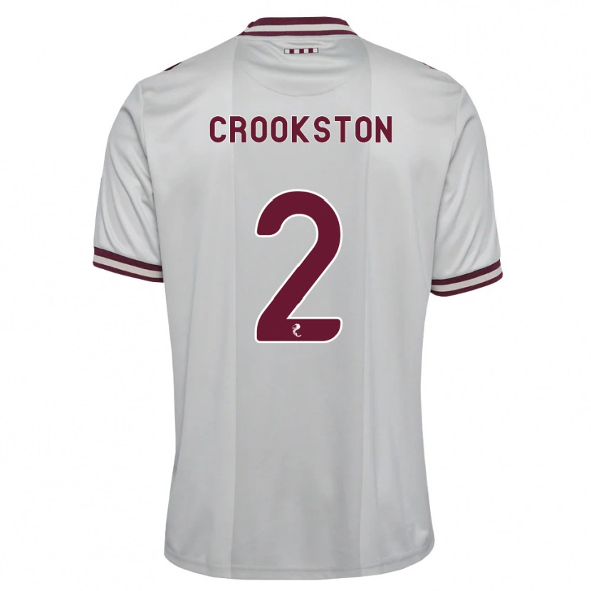 Danxen Mulher Camisola Gregor Crookston #2 Branco Borgonha Alternativa 2026/27 Camisa