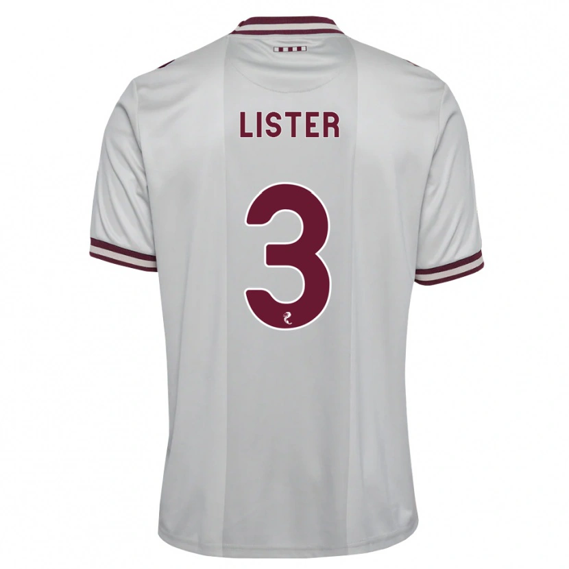 Danxen Mulher Camisola Henry Lister #3 Branco Borgonha Alternativa 2026/27 Camisa