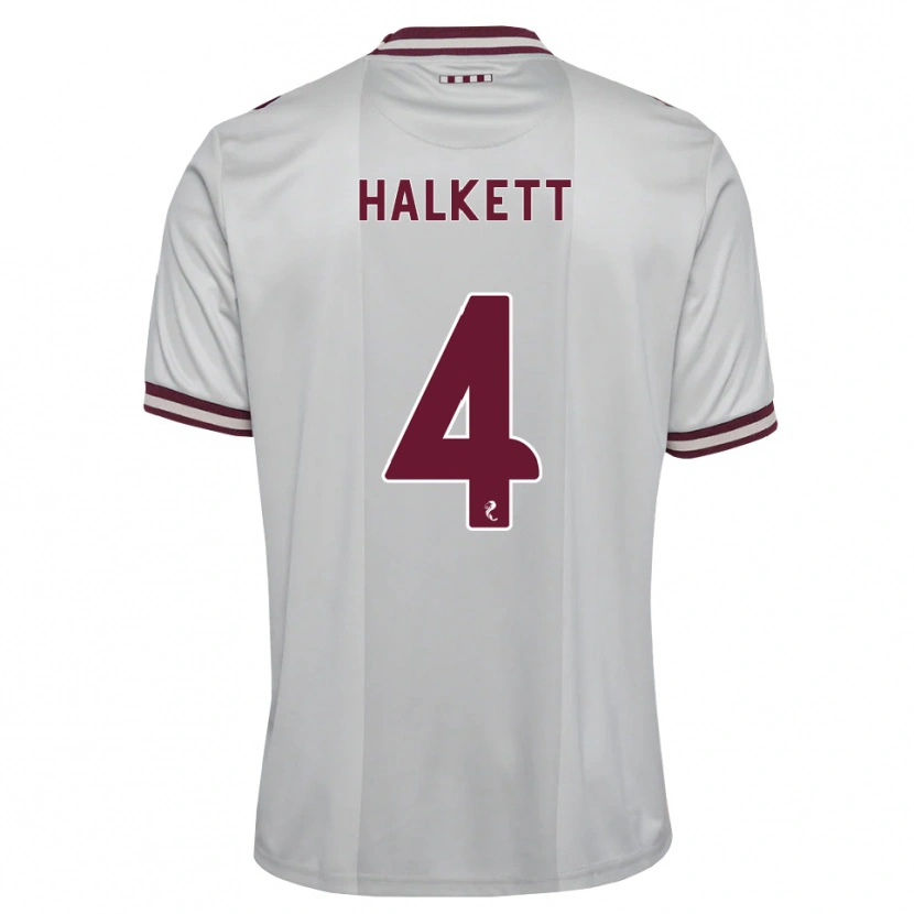 Danxen Mulher Camisola Craig Halkett #4 Branco Borgonha Alternativa 2026/27 Camisa