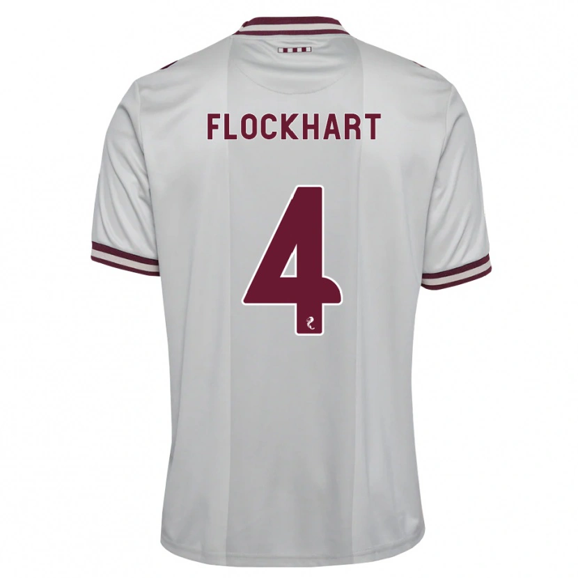 Danxen Mulher Camisola Robbie Flockhart #4 Branco Borgonha Alternativa 2026/27 Camisa