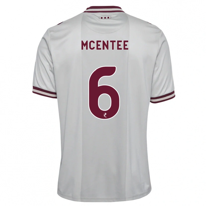 Danxen Mulher Camisola Oisin Mcentee #6 Branco Borgonha Alternativa 2026/27 Camisa