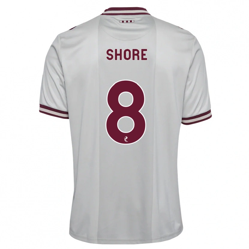 Danxen Mulher Camisola Eilidh Shore #8 Branco Borgonha Alternativa 2026/27 Camisa