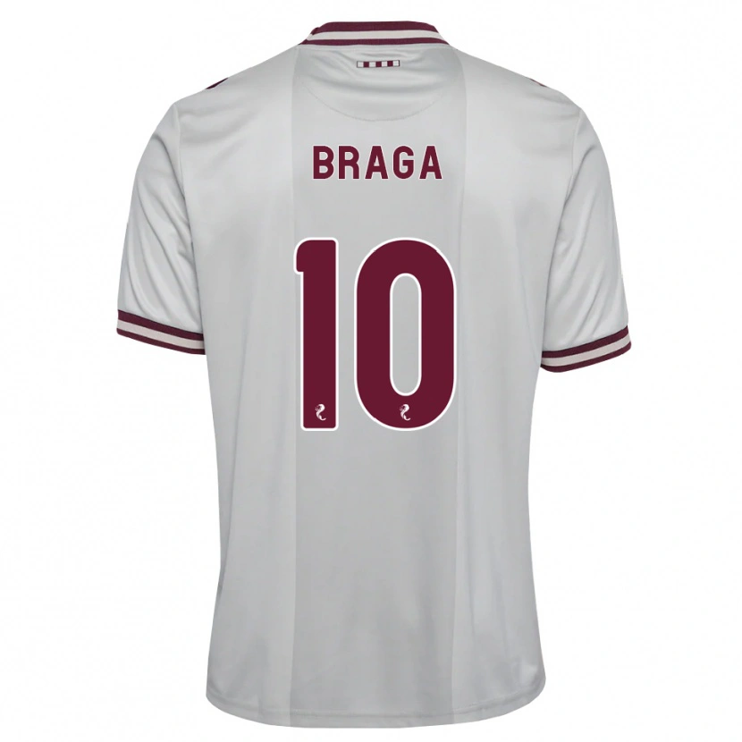 Danxen Mulher Camisola Cláudio Braga #10 Branco Borgonha Alternativa 2026/27 Camisa